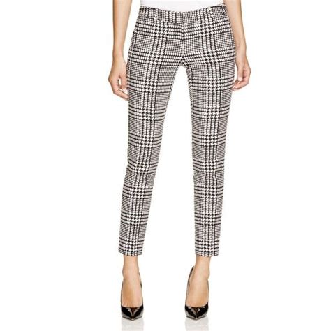 Michael Michael Kors Verona Houndstooth Plaid Ankle Pants 